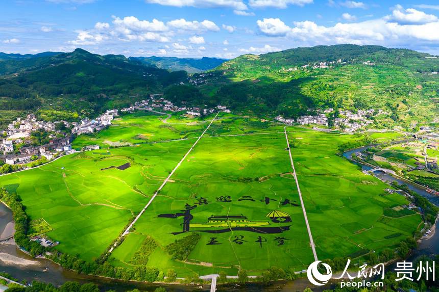 航拍開陽縣禾豐鄉底窩壩壩區。人民網 涂敏攝