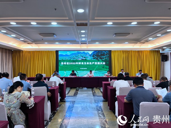 貴州省2022年鮮食玉米生產發展大會現場。人民網 陳潔泉攝