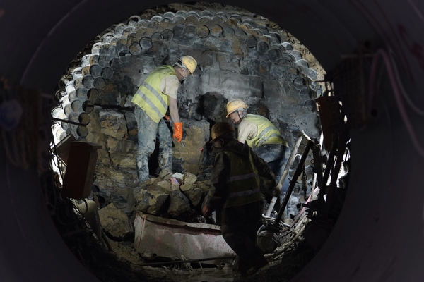 夾水巖輸水管網正在施工。