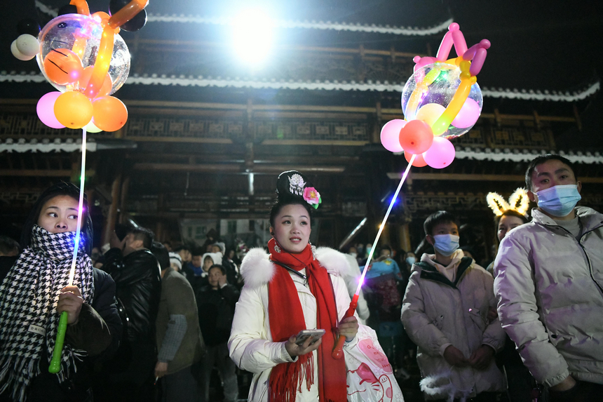 舟溪甘囊香蘆笙會“起堂儀式”現場。楊仁海攝