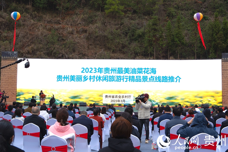 2023年貴州最美油菜花海發布。人民網 陽茜攝