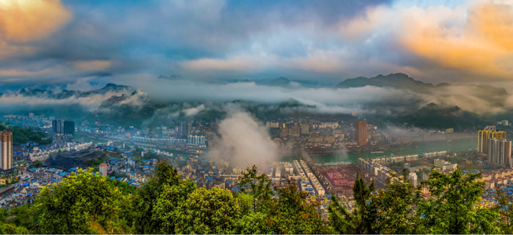 沿河縣城。沿河縣融媒體中心提供