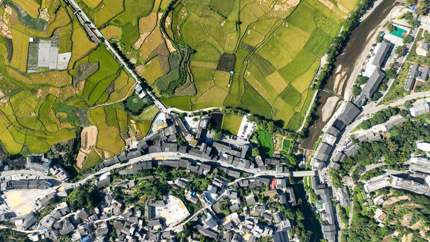 開陽縣禾豐鄉典寨村田園景色。袁福洪攝