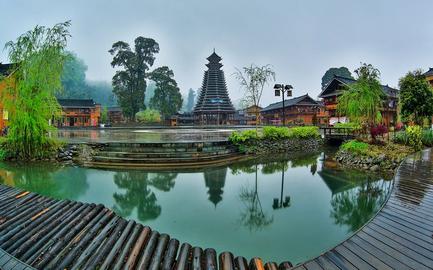 寨沙侗寨。溫戰軍攝