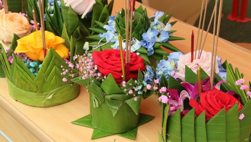 學生手工作品展示。