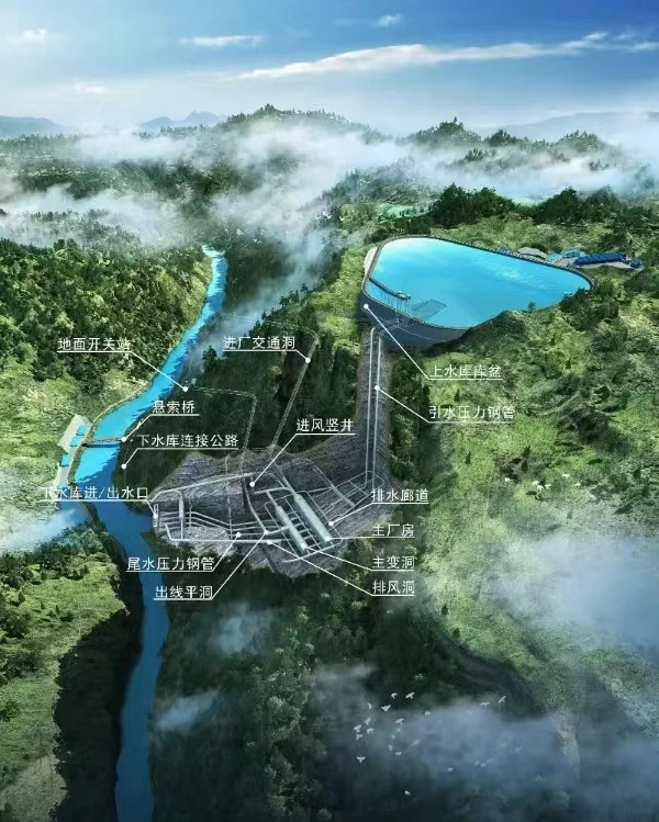 貴陽抽水蓄能電站工程建成效果圖。