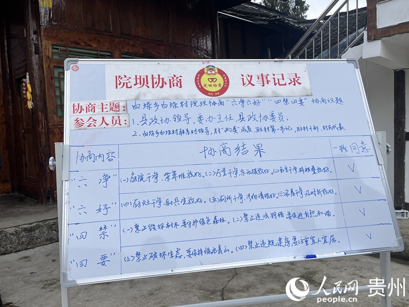 院壩協商結果。人民網 陳潔泉攝