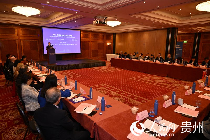 貴州—英國高等教育合作洽談會現場。人民網 郭錦標攝