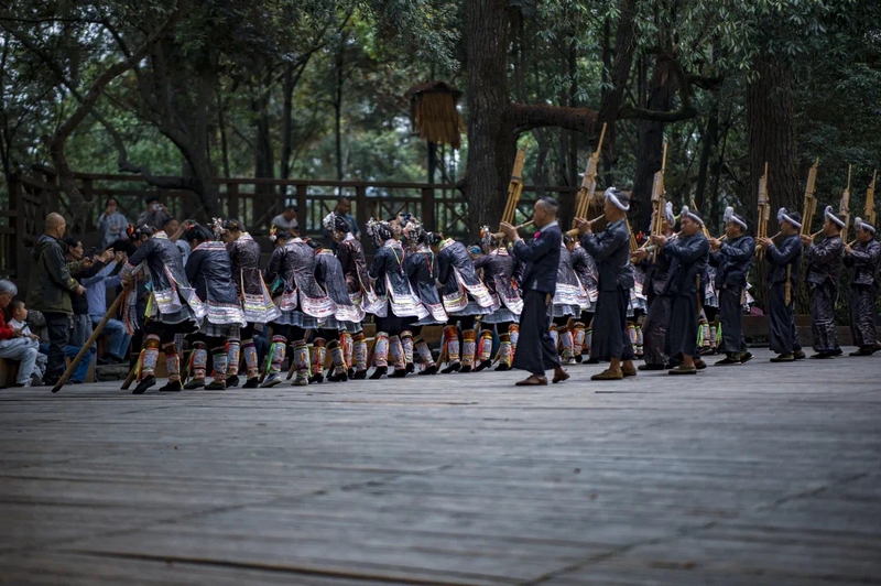 岜沙苗寨。