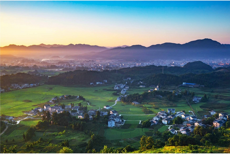 1 圖為航拍綏陽。圖片由綏陽融媒中心提供