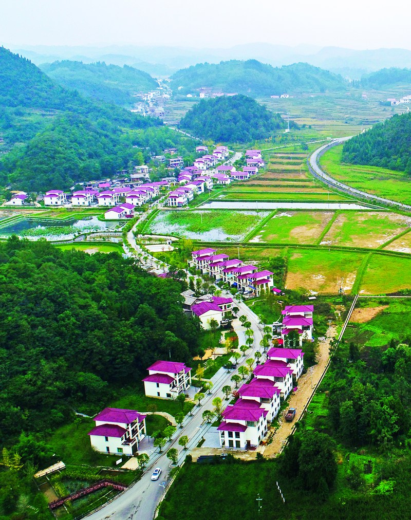 3 安順市西秀區雙堡鎮大壩村農村公路 。燕春攝 攝