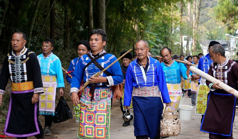 清鎮市麥格鄉龍灘村舉行苗族祭鼓節。