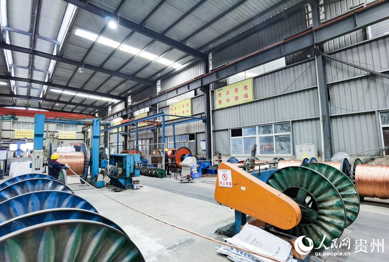 中邦線纜集團生產車間一隅。人民網記者 王秀芳攝