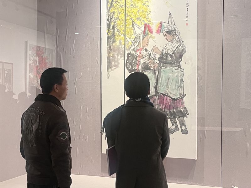 “國畫之鄉·丹青長順”第三屆美術雙年展現場。人民網 陳潔泉攝