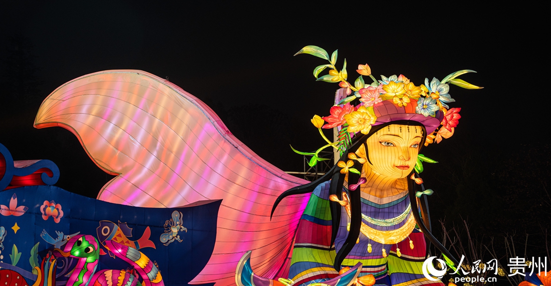 2025觀山湖春節燈會廟市現場。人民網陽茜攝