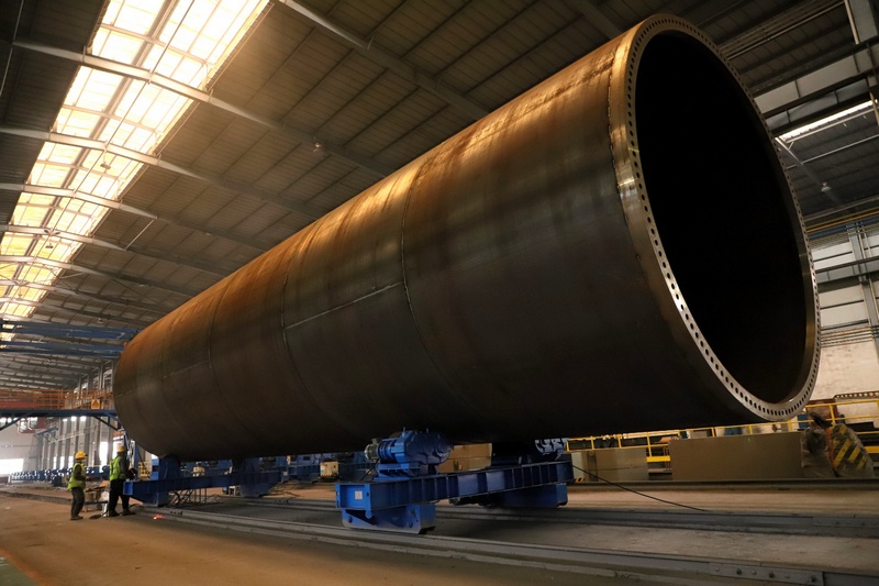 向“新”而行 貴州匯通申發風電塔筒生產線投產。