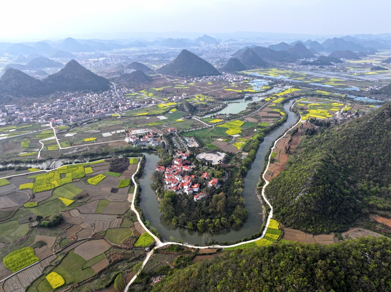 小河灣景區鳥瞰圖。