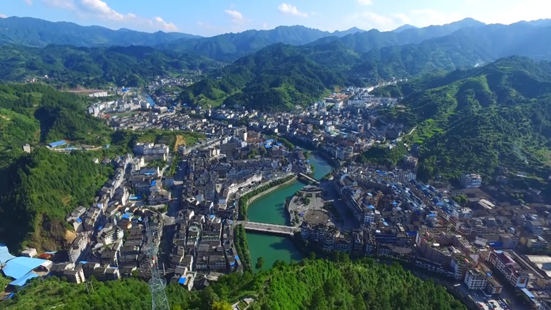 雷山縣城俯瞰圖。