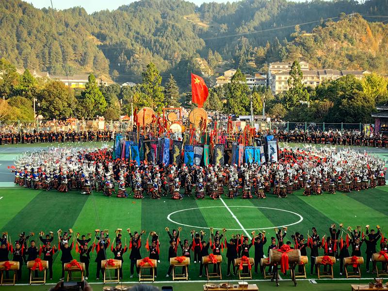 雷山縣一年一度的苗年節。聶蕾攝