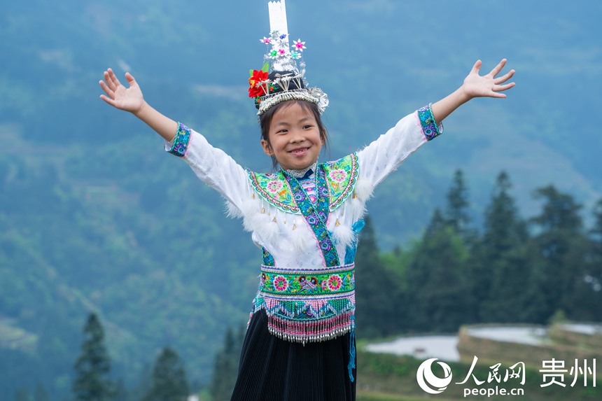 貴州省從江縣加榜梯田“開秧門”春耕儀式。人民網 陽茜攝