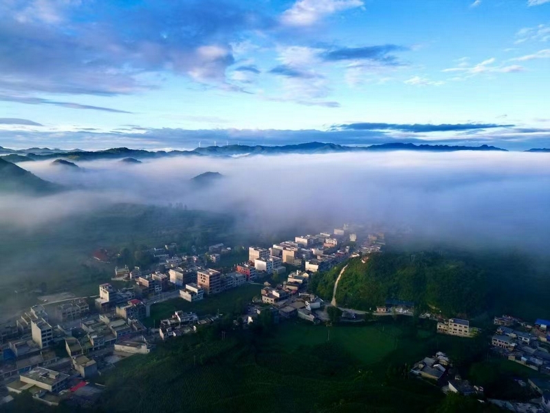 織金縣貓場航拍圖。貓場鎮政府辦提供