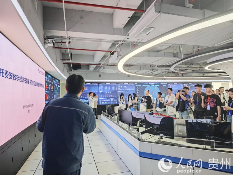 媒體調研團實地走訪貴州電網智能作業中心。人民網 黃小桃攝.jpg