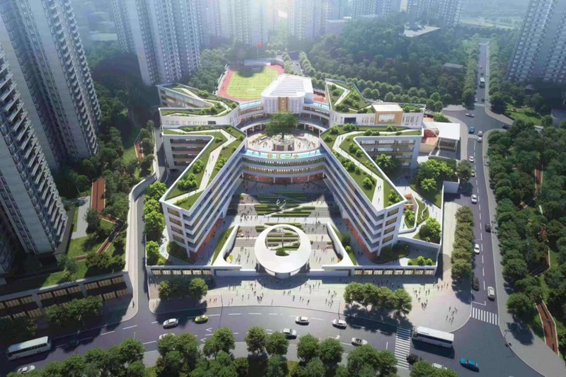 印江自治縣第二小學效果圖。