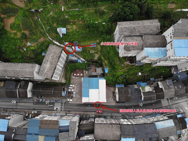 無人機航拍示意圖。劍河縣消防救援大隊供圖