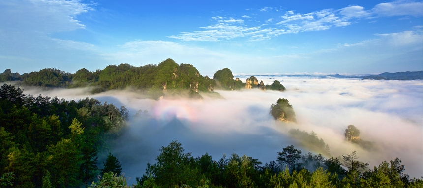 佛光映云臺。 磨桂賓攝