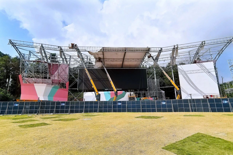 貴州·彩湖國際攀巖中心初具雛形。觀山湖區融媒體中心供圖