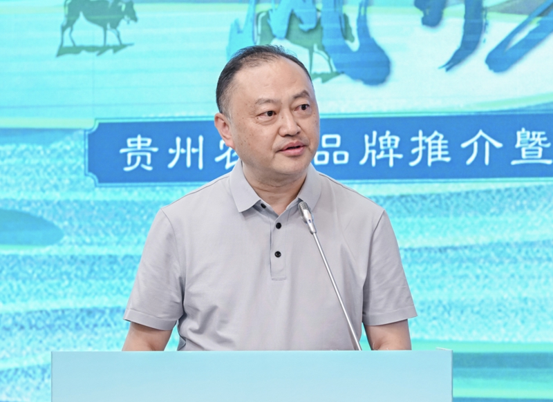 貴州省農業發展集團總經理步濤就貴州特色農產品作招商推介。.jpg