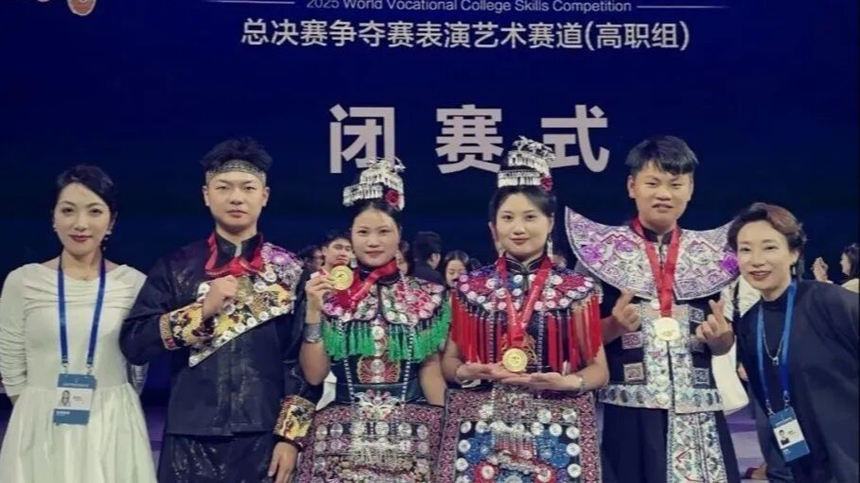 貴州開放大學在世界職業院校技能大賽總決賽斬獲3金4銀1銅。貴州開放大學供圖