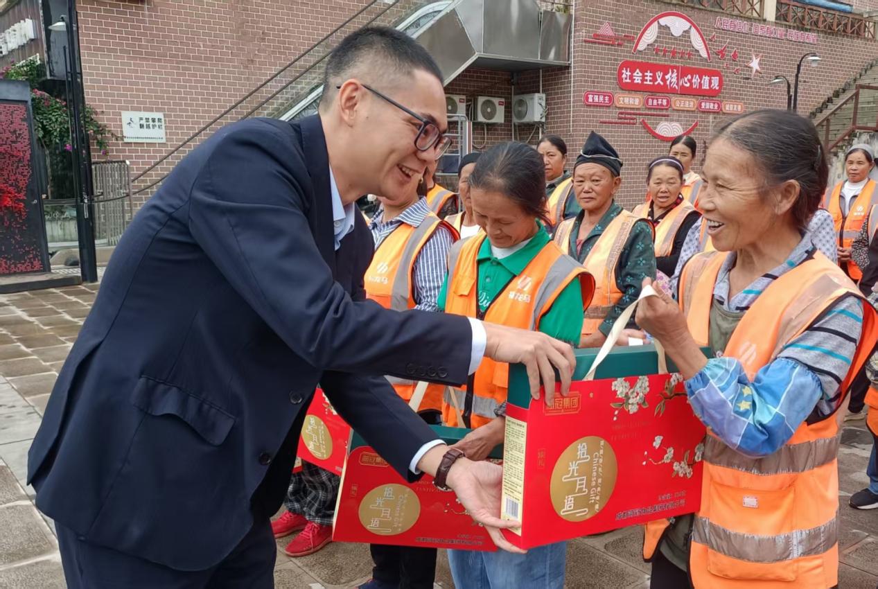 慰問活動現場。