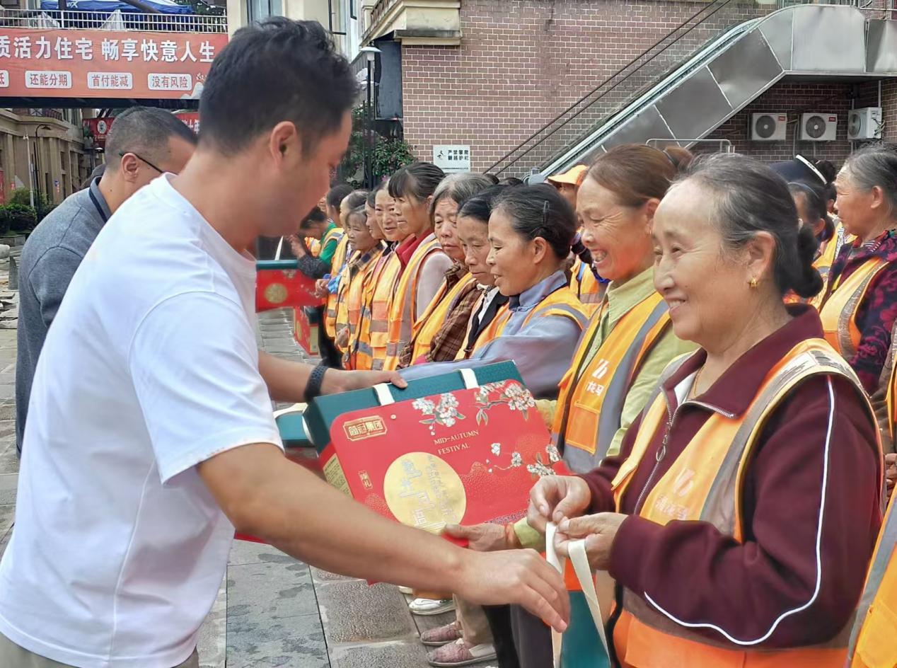 慰問活動現場。