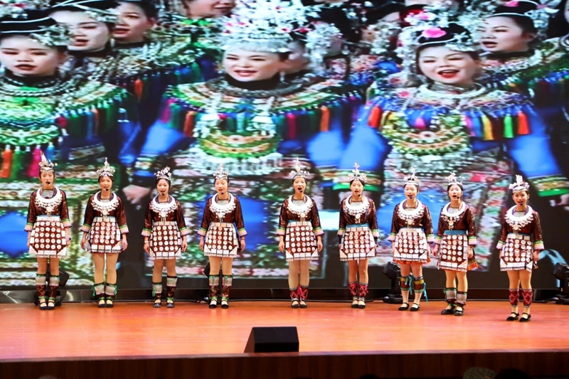 貴州師范學院老年節歡慶會現場。