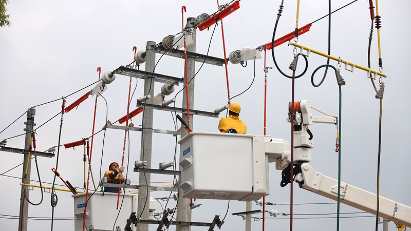 4、配電運維“不停電作業”競賽現場一角。