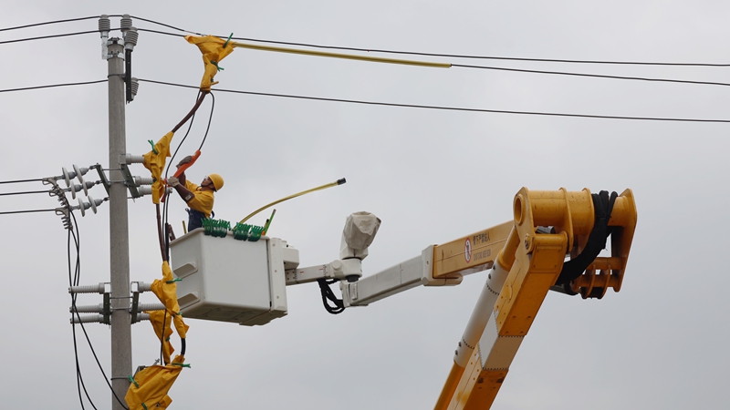 6、配電運維“不停電作業”競賽現場一角。