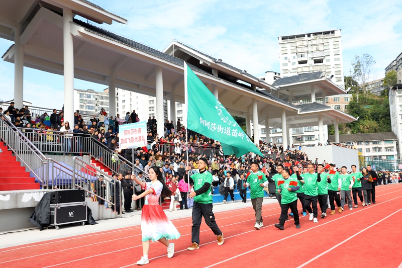 貴州鄉村足球超級聯賽黔東南賽區劍河縣資格賽開幕現場。楊家孟 攝 (10)